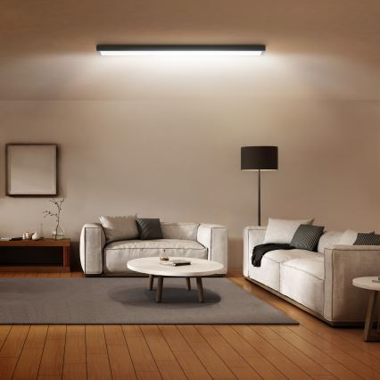 Brilagi - LED Badkamer plafondlamp FRAME LED/50W/230V 120x30 cm IP44 zwart