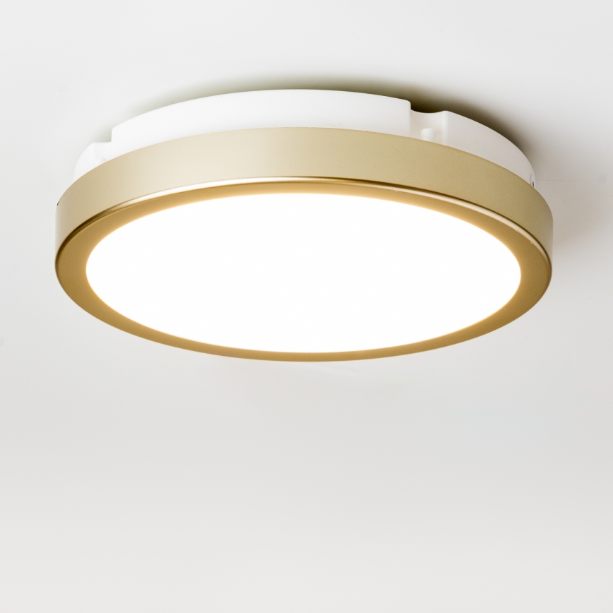 Brilagi - LED Badkamer plafondlamp PERA LED/18W/230V diameter 22 cm IP65 goud