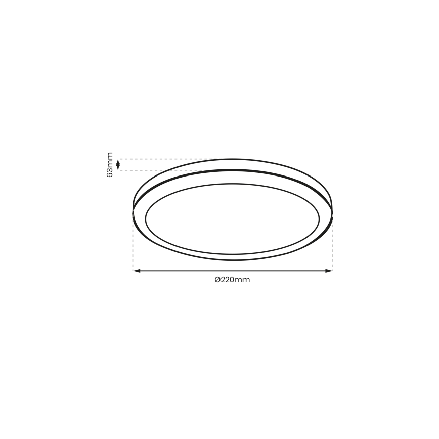 Brilagi - LED Badkamer plafondlamp PERA LED/18W/230V diameter 22 cm IP65 goud