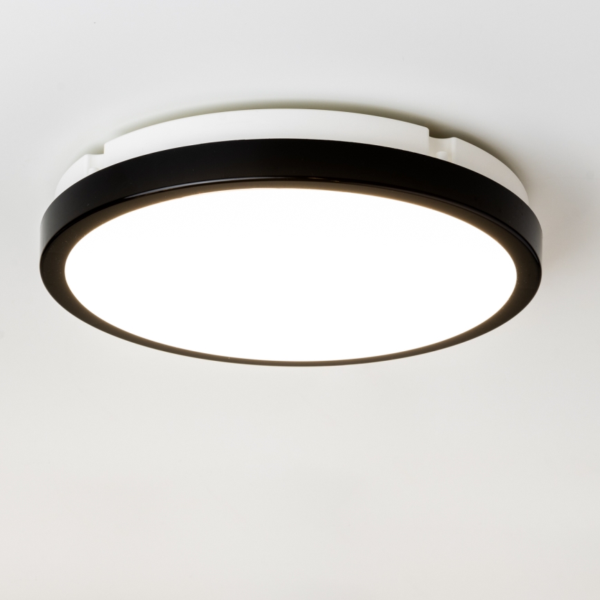 Brilagi - LED Badkamer plafondlamp PERA LED/24W/230V diameter 28 cm IP65 zwart