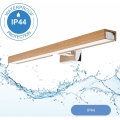Brilagi - LED Badkamer spiegelverlichting WOODY MIRROR LED/12W/230V 60 cm IP44 eiken/glanzend chroom