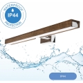 Brilagi - LED Badkamer spiegelverlichting WOODY MIRROR LED/12W/230V 60 cm IP44 eiken walnoot/glanzend chroom