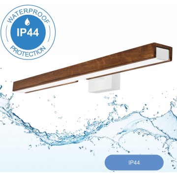 Brilagi - LED Badkamer spiegelverlichting WOODY MIRROR LED/12W/230V 60 cm IP44 eiken/wit