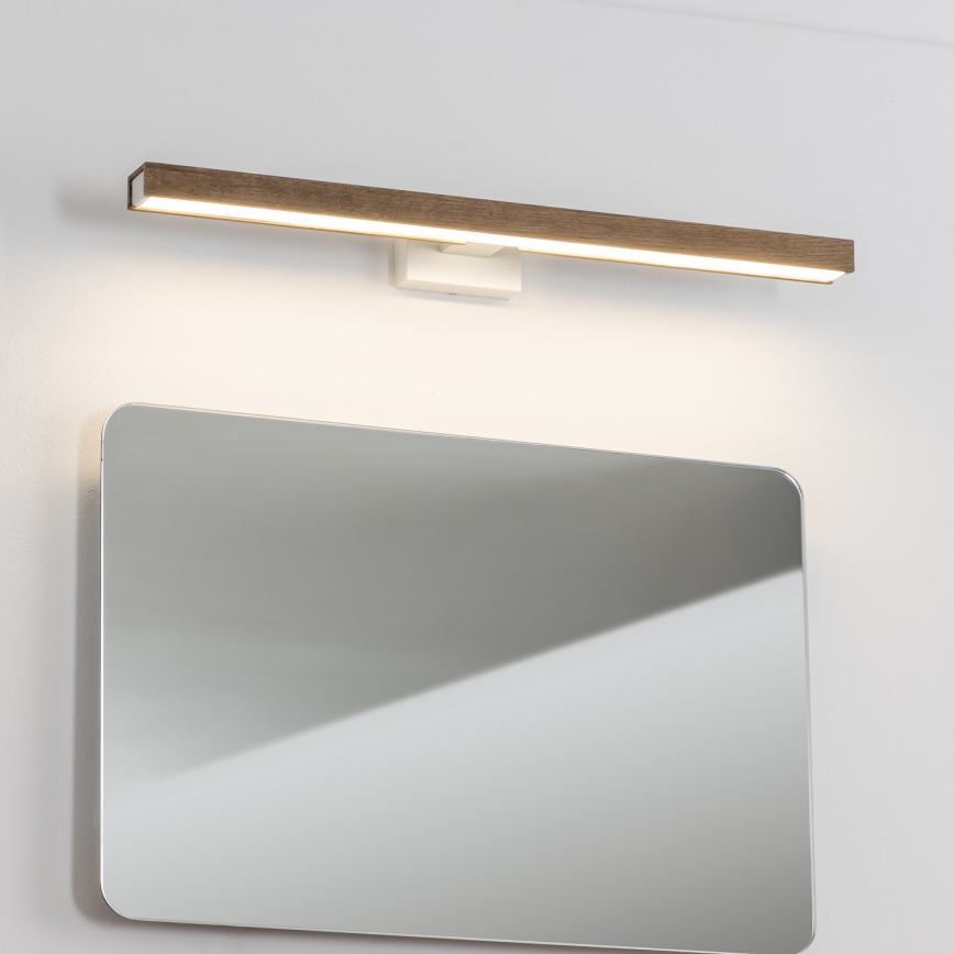 Brilagi - LED Badkamer spiegelverlichting WOODY MIRROR LED/12W/230V 60 cm IP44 eiken walnoot/wit