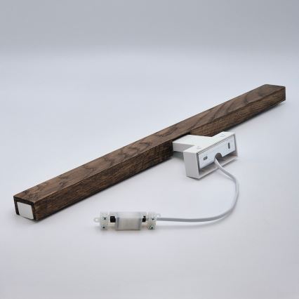 Brilagi - LED Badkamer spiegelverlichting WOODY MIRROR LED/12W/230V 60 cm IP44 eiken walnoot/wit
