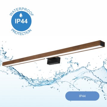 Brilagi - LED Badkamer spiegelverlichting WOODY MIRROR LED/15W/230V 90 cm IP44 eiken kers/zwart