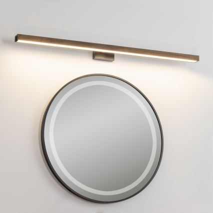 Brilagi - LED Badkamer spiegelverlichting WOODY MIRROR LED/15W/230V 90 cm IP44 eiken walnoot/zwart