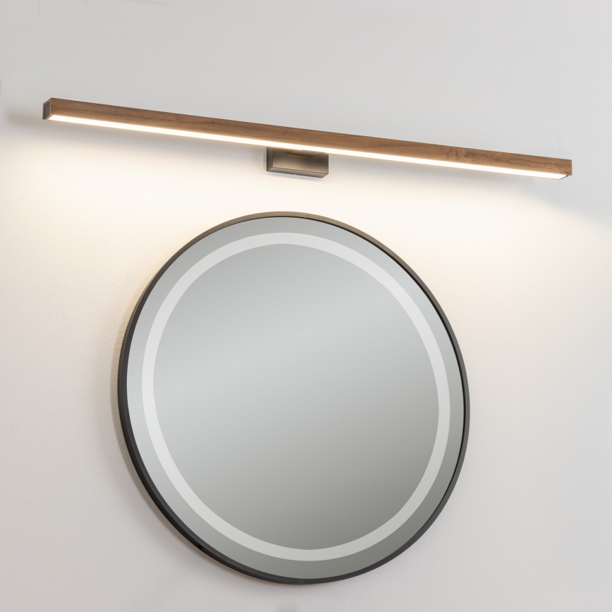Brilagi - LED Badkamer spiegelverlichting WOODY MIRROR LED/15W/230V 90 cm IP44 eiken kers/zwart