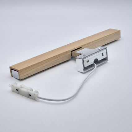 Brilagi - LED Badkamer spiegelverlichting WOODY MIRROR LED/8W/230V 40 cm IP44 eiken/glanzend chroom