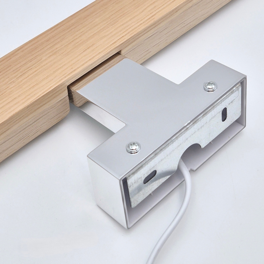 Brilagi - LED Badkamer spiegelverlichting WOODY MIRROR LED/8W/230V 40 cm IP44 eiken/glanzend chroom