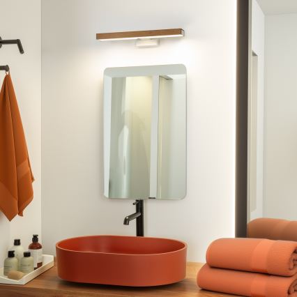 Brilagi - LED Badkamer spiegelverlichting WOODY MIRROR LED/8W/230V 40 cm IP44 eiken kers/wit
