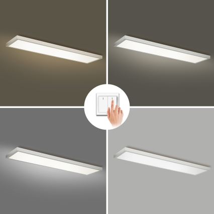 Brilagi - FRAME LED plafondlamp voor badkamer 50W/230V 3000/4000/6000K 120x30 cm IP44 zilverkleurig