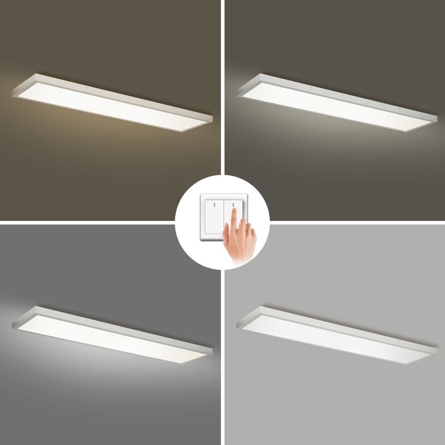 Brilagi - FRAME LED plafondlamp voor badkamer 50W/230V 3000/4000/6000K 120x30 cm IP44 zilverkleurig