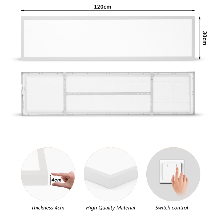 Brilagi - FRAME LED plafondlamp voor badkamer 50W/230V 3000/4000/6000K 120x30 cm IP44 zilverkleurig