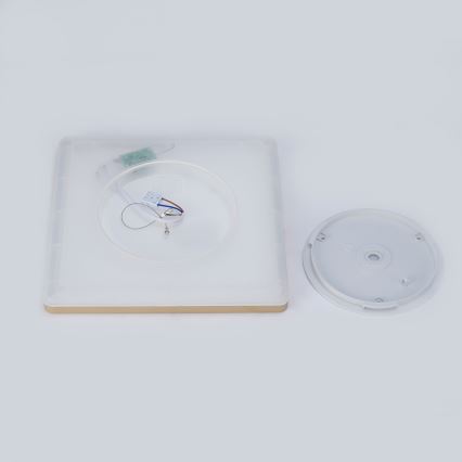 Brilagi - LED-badkamerarmatuur ULTRA SLIM LED/24W/230V 42x42 cm goudkleurig IP54