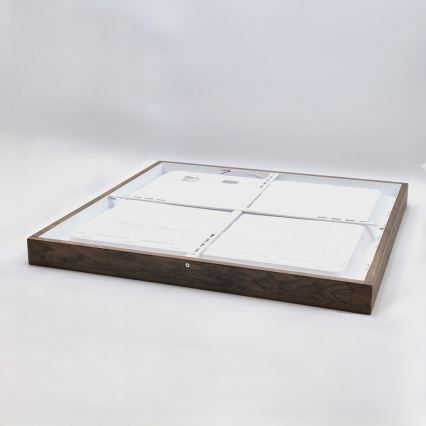 Brilagi - LED plafondlamp voor badkamer WOODY FRAME LED/40W/230V 60x60 cm IP44 eiken/walnoot