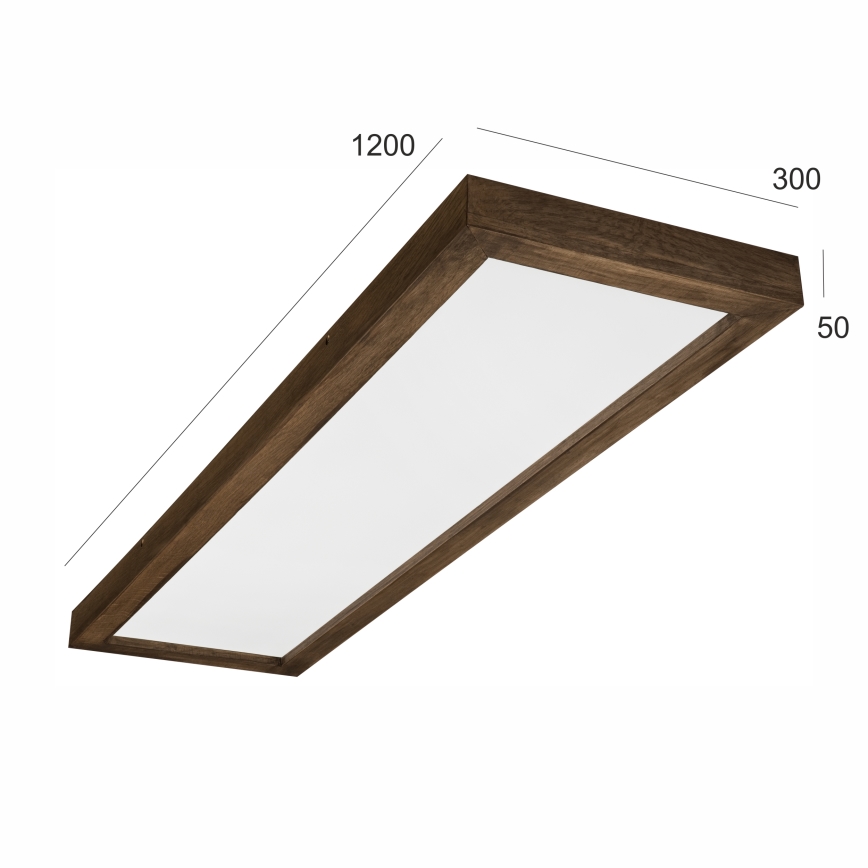 Brilagi - LED-plafondlamp voor de badkamer WOODY FRAME LED/50W/230V 120x30 cm IP44 eiken/noten
