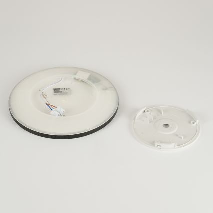 Brilagi - LED Badkamer plafondlamp ULTRA SLIM LED/18W/230V diameter 30 cm zwart IP54