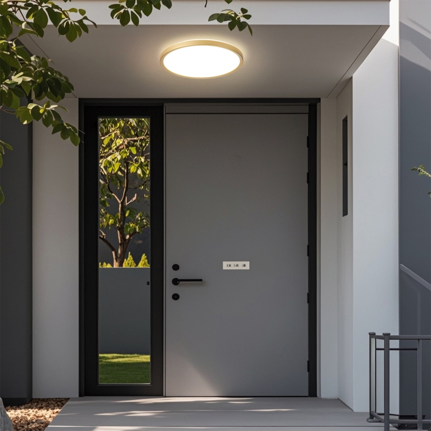 Brilagi - LED-plafondlamp voor badkamer ULTRA SLIM LED/24W/230V Ø 42 cm goudkleurig IP54