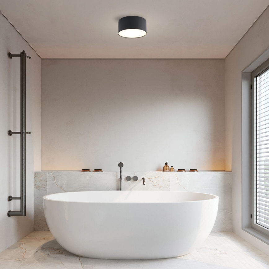 Brilagi - LED-plafondlamp voor badkamer FORIS LED/14W/230V Ø 12 cm zwart IP44