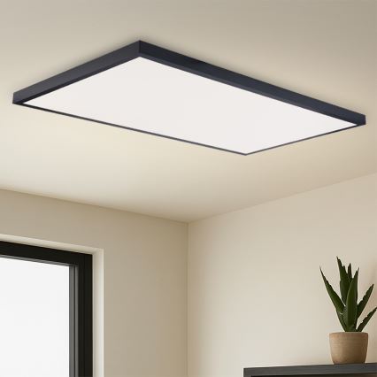 Brilagi - LED plafondlamp voor badkamer FRAME LED/96W/230V 120x60 cm 3000/4000/6000K IP44 zwart