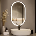 Brilagi - LED-badkamerspiegel CANZO LED/25W/230V 50x80 cm zwart IP44 CRI 90 dimbaar + CCT