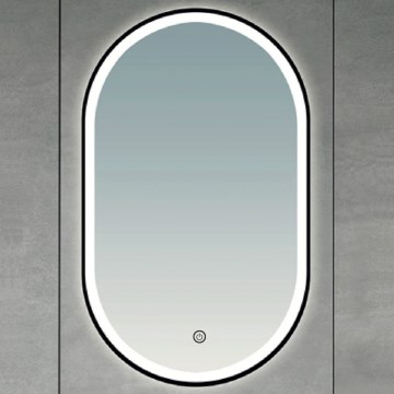 Brilagi - LED-badkamerspiegel CANZO LED/25W/230V 50x80 cm zwart IP44 CRI 90 dimbaar + CCT