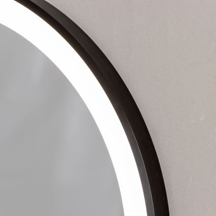 Brilagi - LED-badkamerspiegel CANZO LED/25W/230V 50x80 cm zwart IP44 CRI 90 dimbaar + CCT