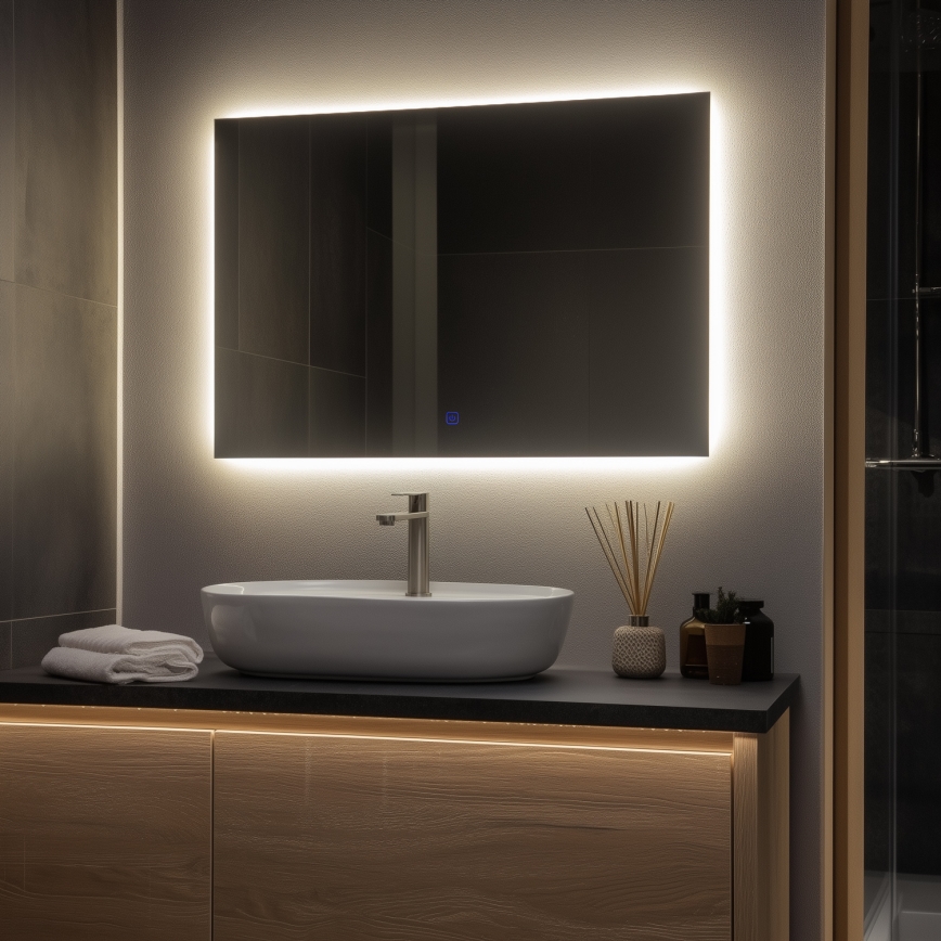 Brilagi - LED-badkamerspiegel LUCE LED/30W/230V 60x90 cm IP44 CRI 90 dimbaar + CCT