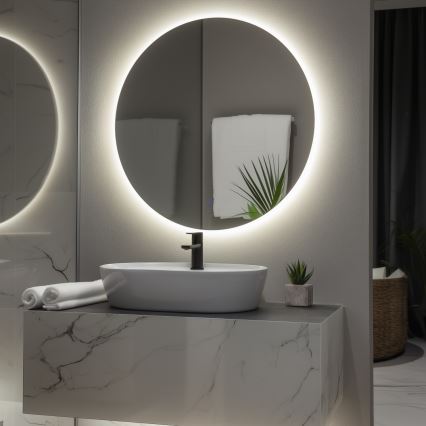 Brilagi - LED-badkamerspiegel LUNA LED/26W/230V Ø 80 cm IP44 CRI 90 dimbaar + CCT