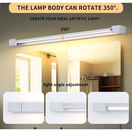 Brilagi - LED-spiegelverlichting voor badkamer AQUA LINE LED/36W/230V 120 cm IP44 mat chroom CRI 90