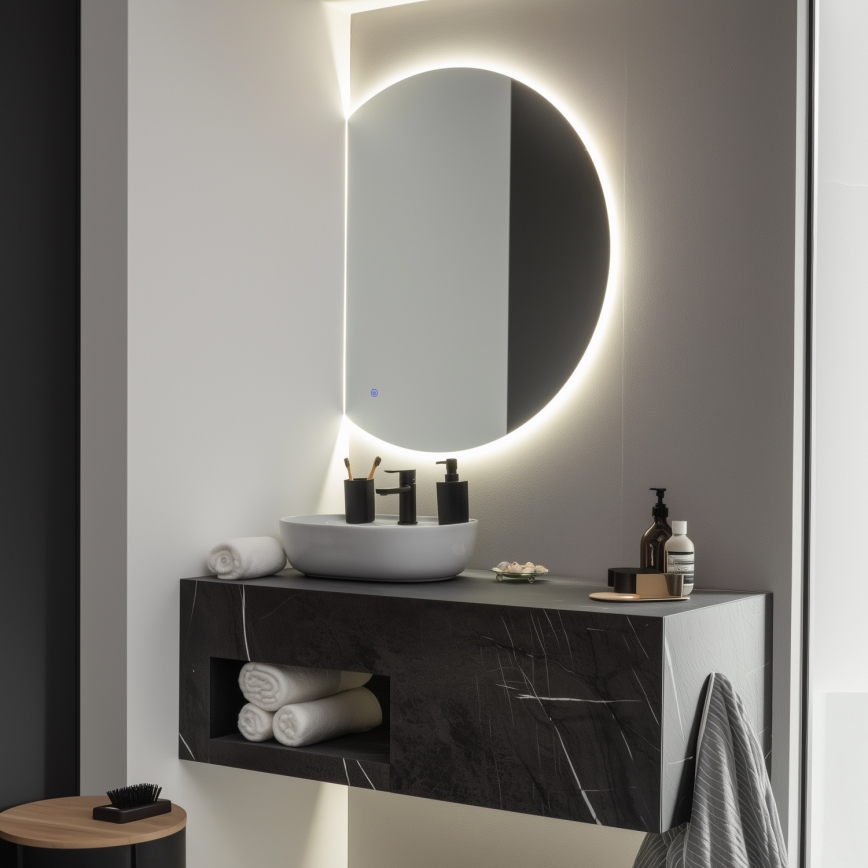 Brilagi - LED badkamerspiegel MEZZO LED/25W/230V 80x70 cm IP44 CRI 90 dimbaar + CCT