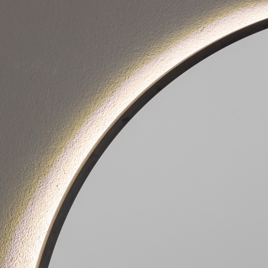 Brilagi - LED-badkamerspiegel NOVARA LED/19W/230V Ø 60 cm zwart IP44 CRI 90 dimbaar + CCT