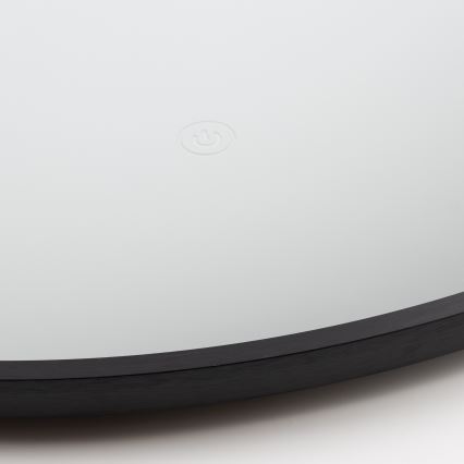 Brilagi - LED-badkamerspiegel NOVARA LED/19W/230V Ø 60 cm zwart IP44 CRI 90 dimbaar + CCT