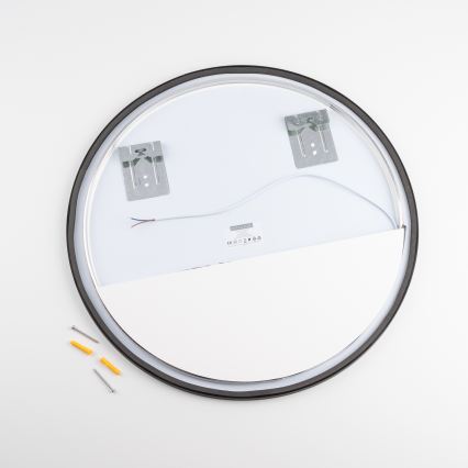 Brilagi - LED-badkamerspiegel NOVARA LED/19W/230V Ø 60 cm zwart IP44 CRI 90 dimbaar + CCT