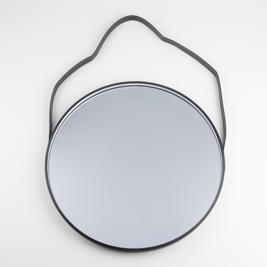 Brilagi - LED badkamerspiegel PALANZO LED/19W/230V Ø 60 cm zwart IP44 CRI 90 dimbaar + CCT