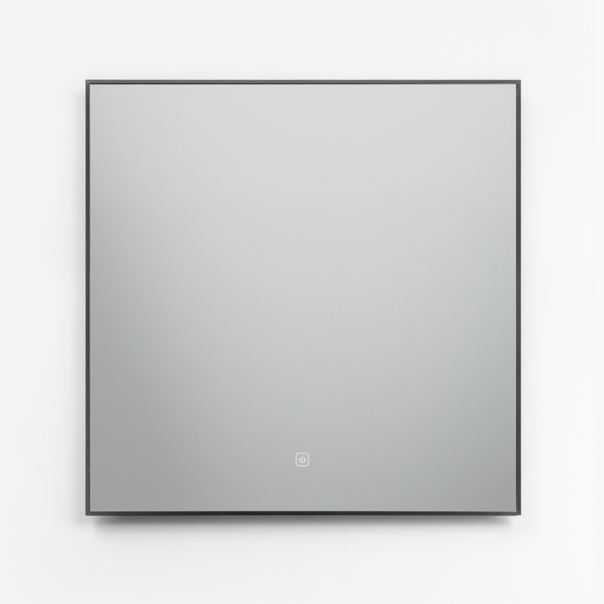 Brilagi - LED badkamerspiegel SUELLO LED/24W/230V 60x60 cm zwart IP44 CRI 90 dimbaar + CCT