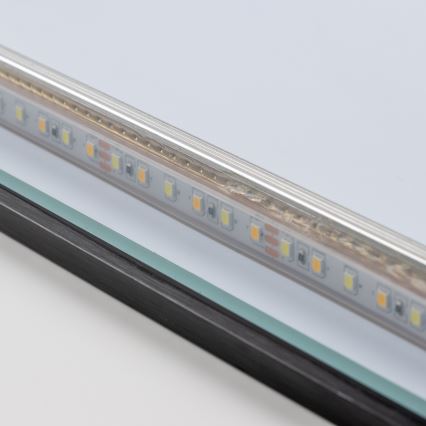 Brilagi - LED badkamerspiegel SUELLO LED/24W/230V 60x60 cm zwart IP44 CRI 90 dimbaar + CCT