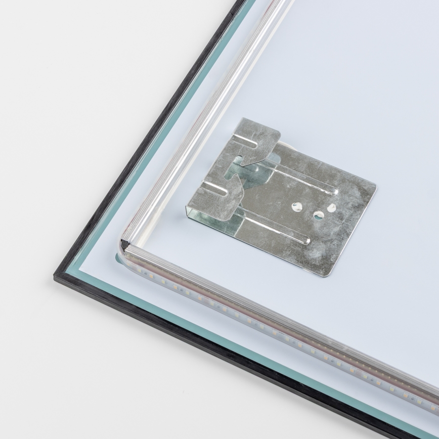 Brilagi - LED badkamerspiegel SUELLO LED/24W/230V 60x60 cm zwart IP44 CRI 90 dimbaar + CCT