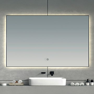 Brilagi - LED-badkamerspiegel SUELLO LED/30W/230V 60x90 cm zwart IP44 CRI 90 dimbaar + CCT