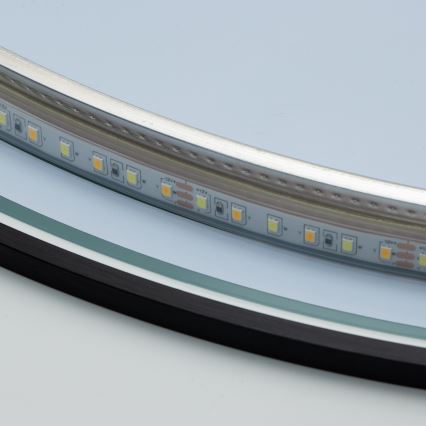 Brilagi - LED-badkamerspiegel VENA BLACK LED/19W/230V Ø 60 cm IP44 CRI 90 dimbaar + CCT