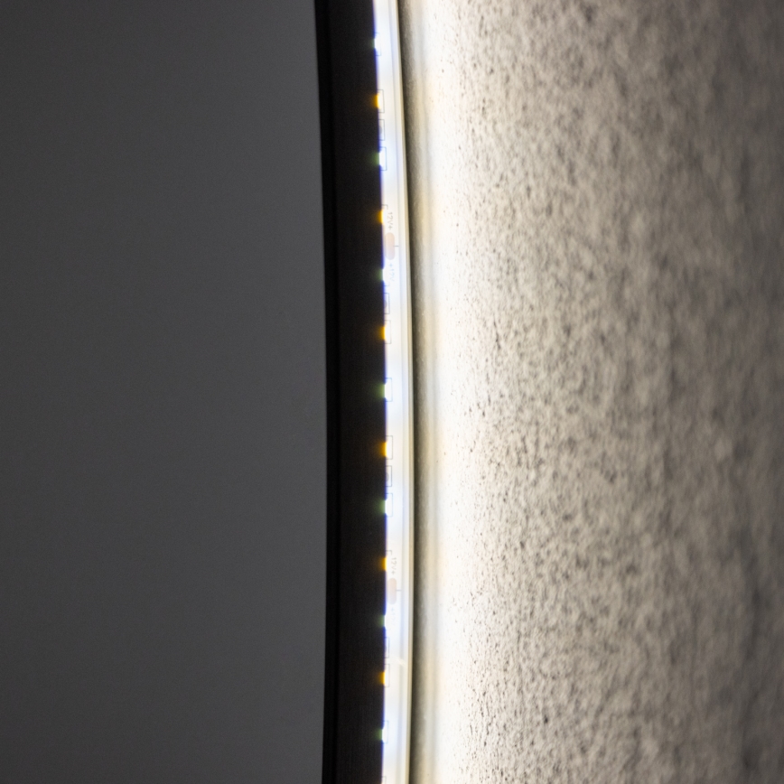 Brilagi - LED-badkamerspiegel VENA BLACK LED/26W/230V Ø 80 cm IP44 CRI 90 dimbaar + CCT