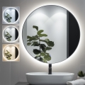 BRILAGI - LED-badkamerspiegel VENA BLACK LED/26W/230V Ø 80 cm IP44 CRI 90 dimbaar + CCT
