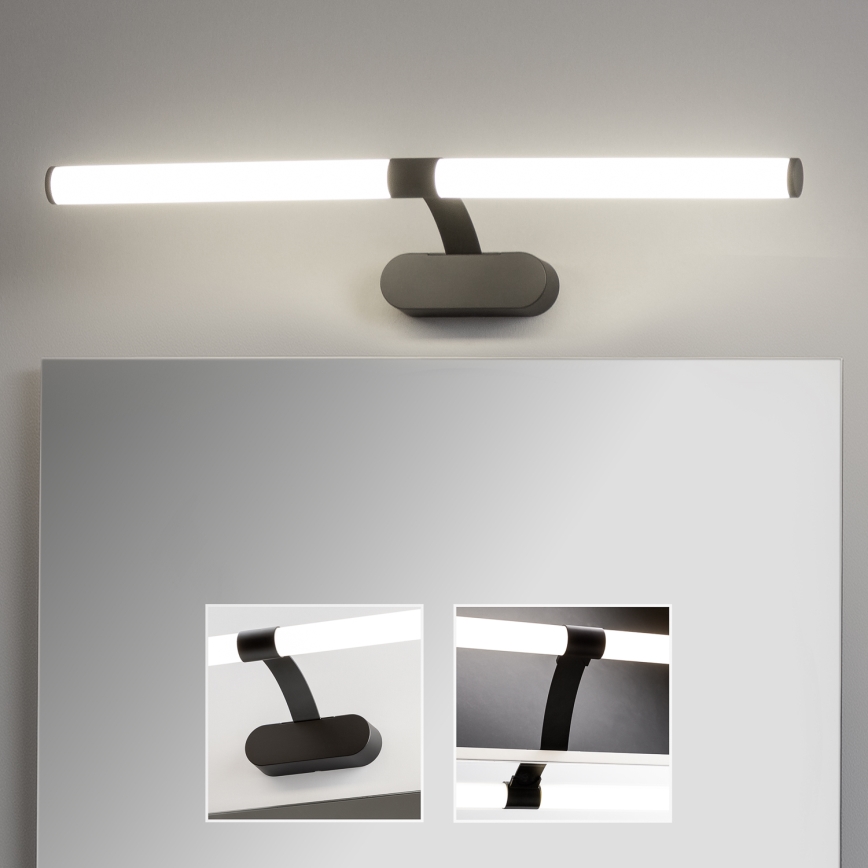 Brilagi - LED-badkamerspiegelverlichting 2-in-1 TUBEO LED/8W/230V 60 cm IP44 zwart