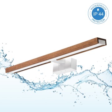 Brilagi - LED-badkamerspiegelverlichting 3-in-1 WOODY MIRROR LED/12W/230V 60 cm IP44 wit/eik kers
