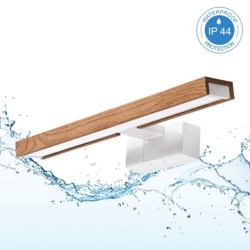 Brilagi - LED badkamerspiegelverlichting 3-in-1 WOODY MIRROR LED/8W/230V 40 cm IP44 wit/eik kers