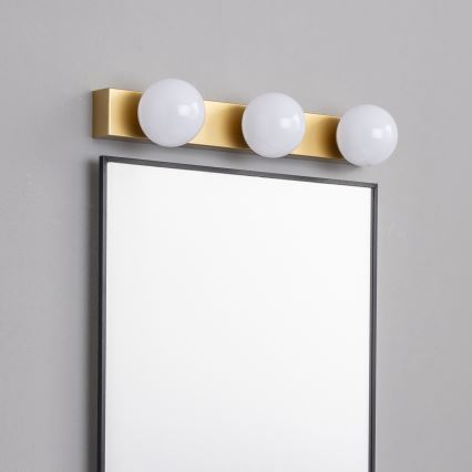 Brilagi - LED-spiegelverlichting voor de badkamer HOLLYWOOD 3xLED/3W/230V 39 cm IP44 goudkleurig
