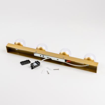 Brilagi - LED badkamerspiegelverlichting HOLLYWOOD 4xLED/3W/230V 53 cm IP44 goud
