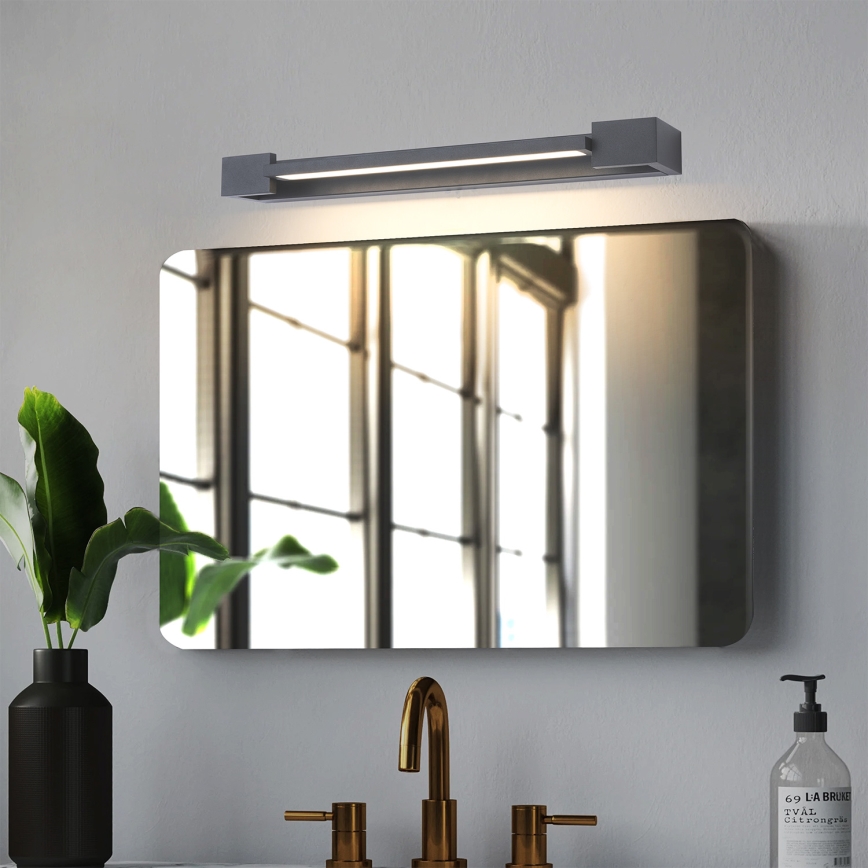 Brilagi - LED-spiegelverlichting voor de badkamer AQUA LINE LED/12W/230V 45 cm IP44 antraciet CRI 90