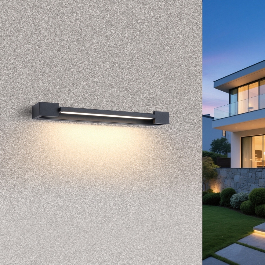 Brilagi - LED-spiegelverlichting voor de badkamer AQUA LINE LED/12W/230V 45 cm IP44 antraciet CRI 90
